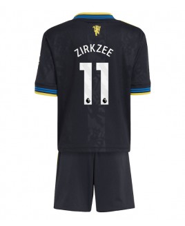 Günstige Manchester United Joshua Zirkzee #11 3rd trikot Kinder 2025-26 Kurzarm (+ Kurze Hosen)
